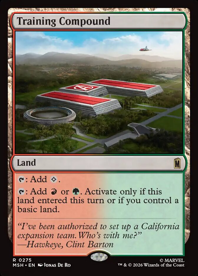 Training Compound, Marvel Super Heroes Card Art