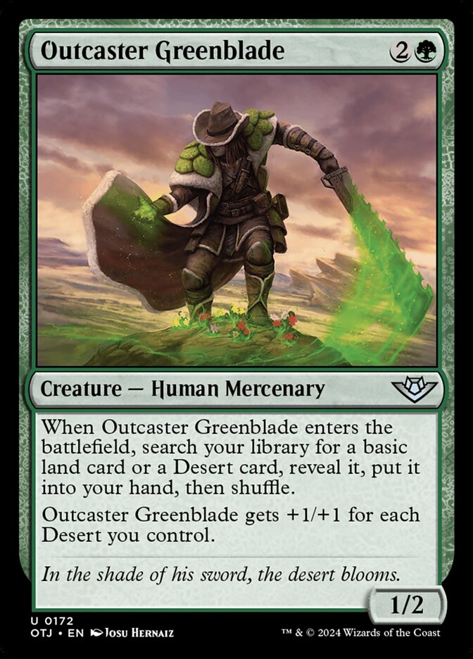 Outcaster Greenblade, Outlaws of thunder junction Card Art