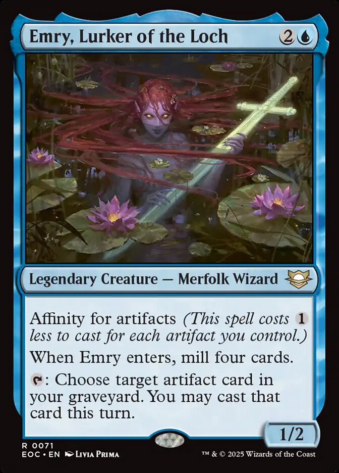 Emry, Lurker of the Loch, Edge Of Eternities Commander Card Art