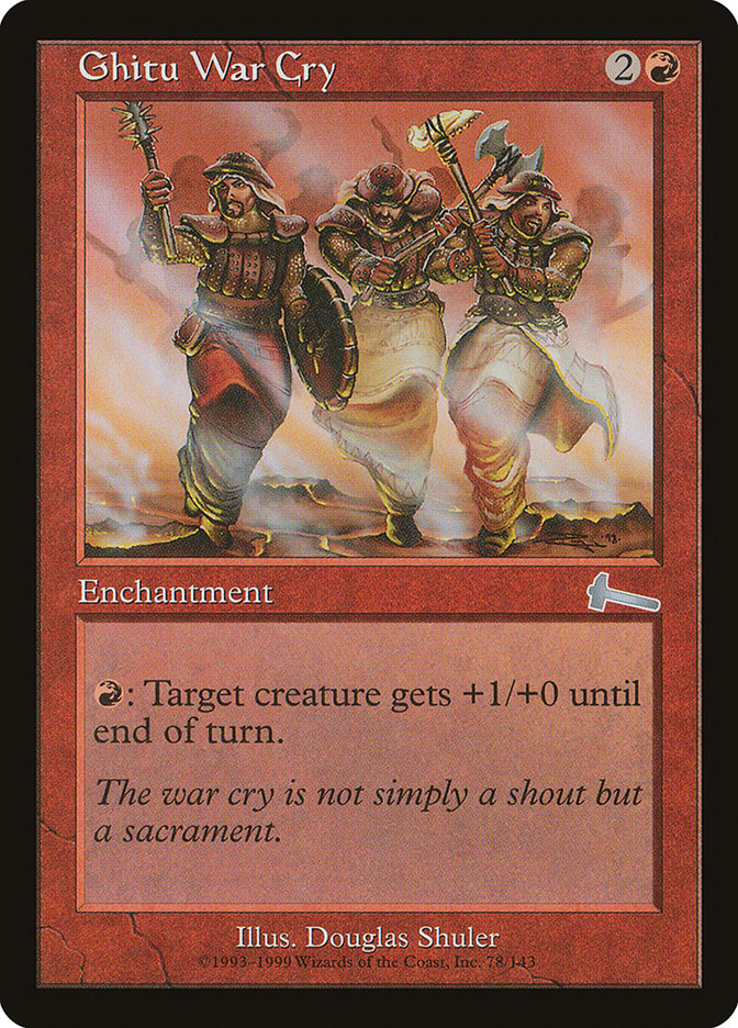 Ghitu War Cry, Urza's legacy Card Art