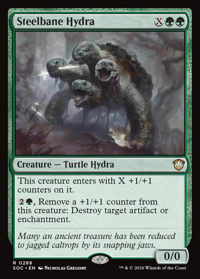Steelbane Hydra, Secrets Of Strixhaven Commander Card Art