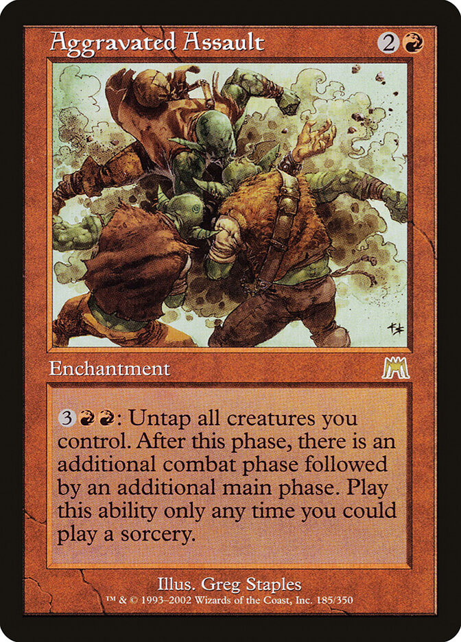 Aggravated Assault, Onslaught Card Art