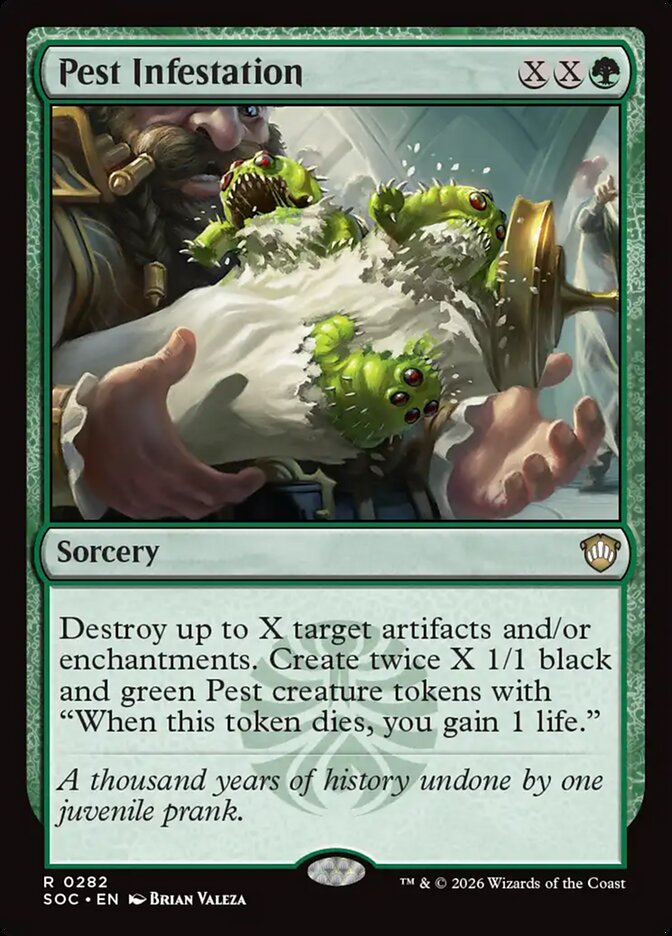 Pest Infestation, Secrets Of Strixhaven Commander Card Art