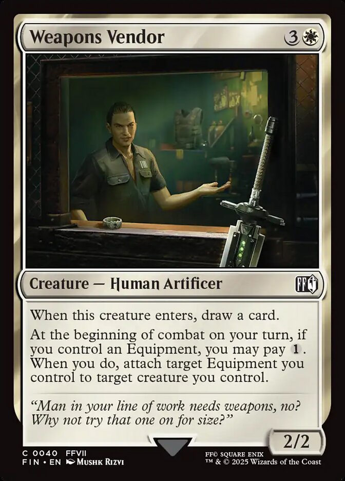 Weapons Vendor, Final fantasy Card Art
