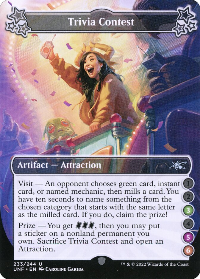 Trivia Contest, Unfinity Card Art