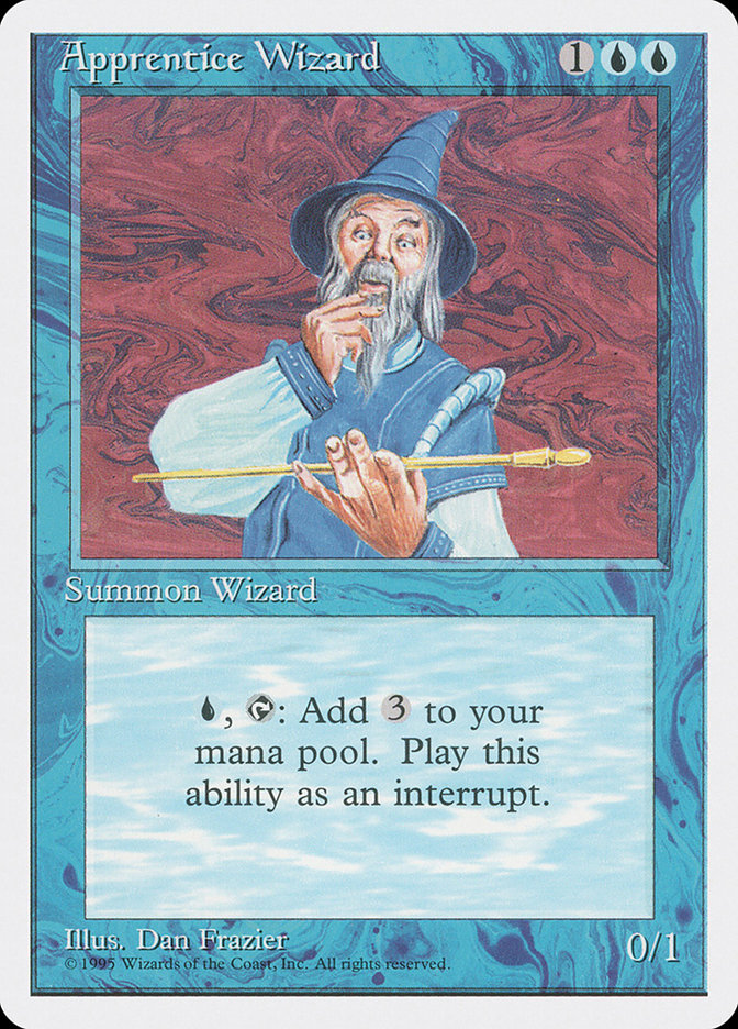 Apprentice Wizard, Fourth edition Card Art