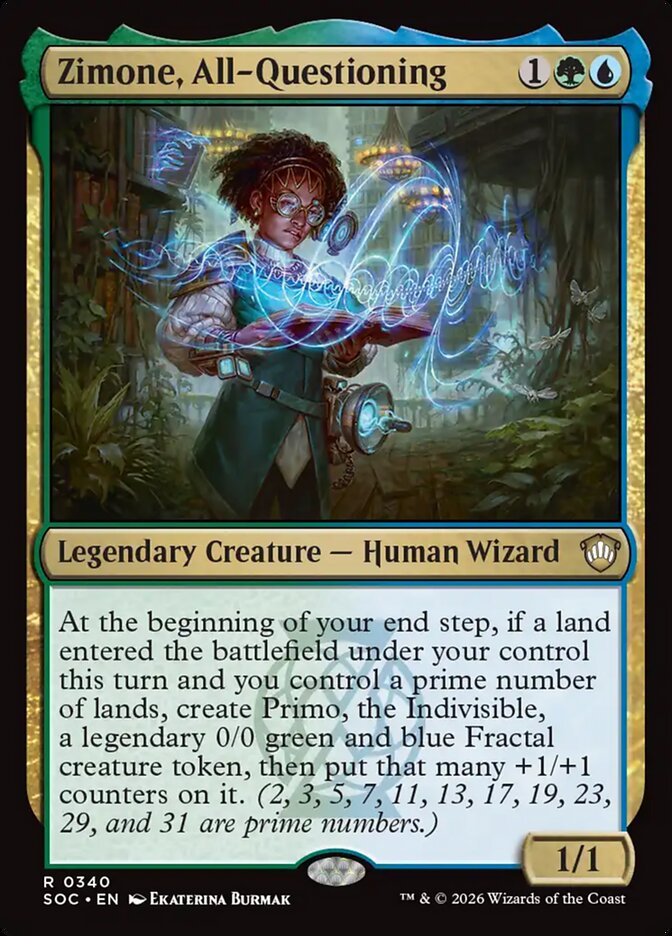 Zimone, All-Questioning, Secrets Of Strixhaven Commander Card Art