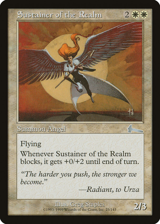 Sustainer of the Realm, Urza's legacy Card Art