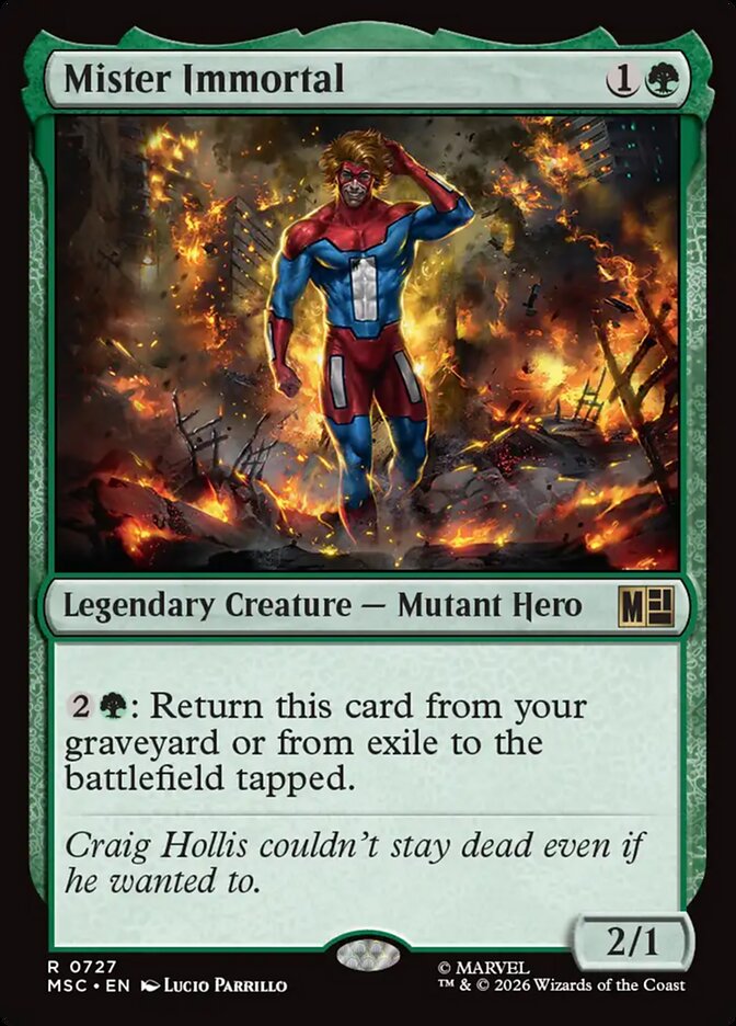 Mister Immortal, Marvel Super Heroes Commander Card Art