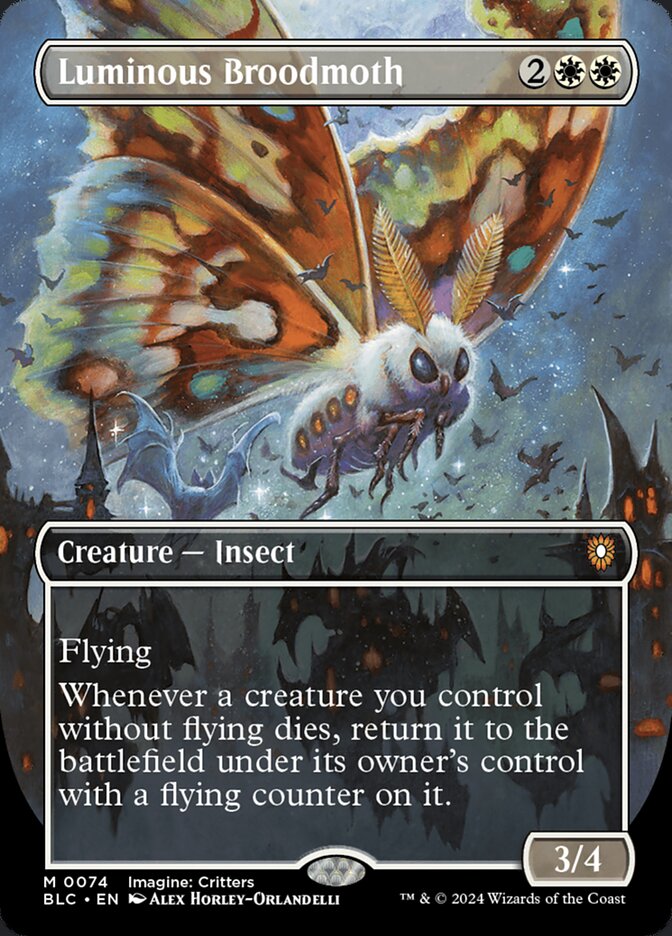 Luminous Broodmoth, Bloomburrow Commander Card Art