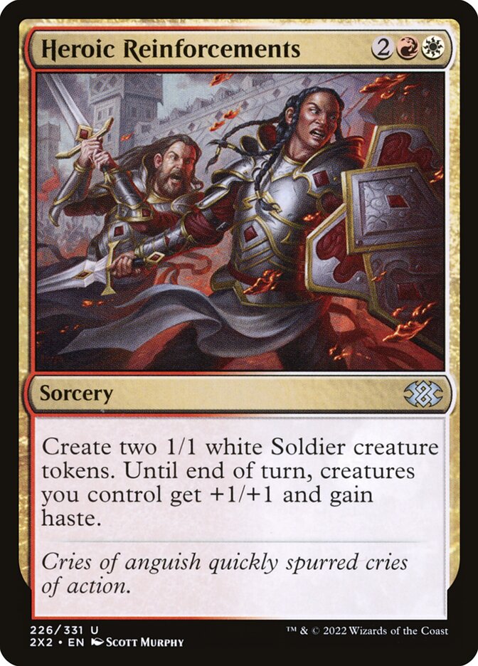 Heroic Reinforcements, Double masters 2022 Card Art