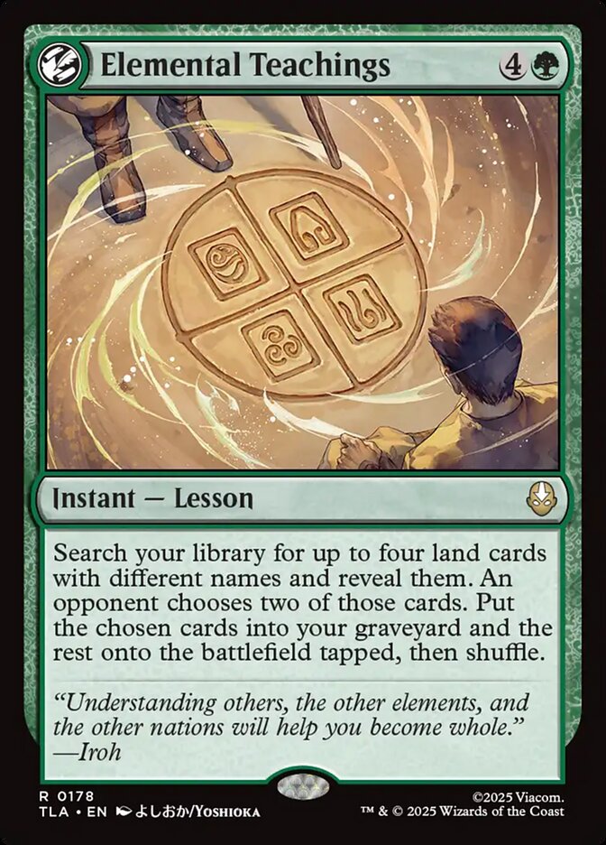 Elemental Teachings, Avatar: The Last Airbender Card Art