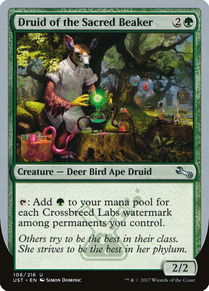 Druid of the Sacred Beaker, Unstable Card Art