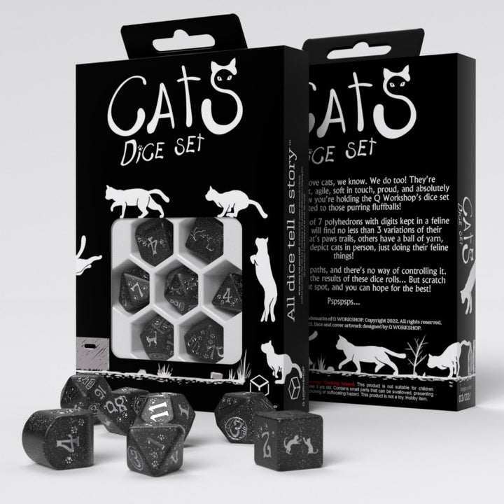 Q Workshop - Dice - RPG Set - CATS Modern - Waffle