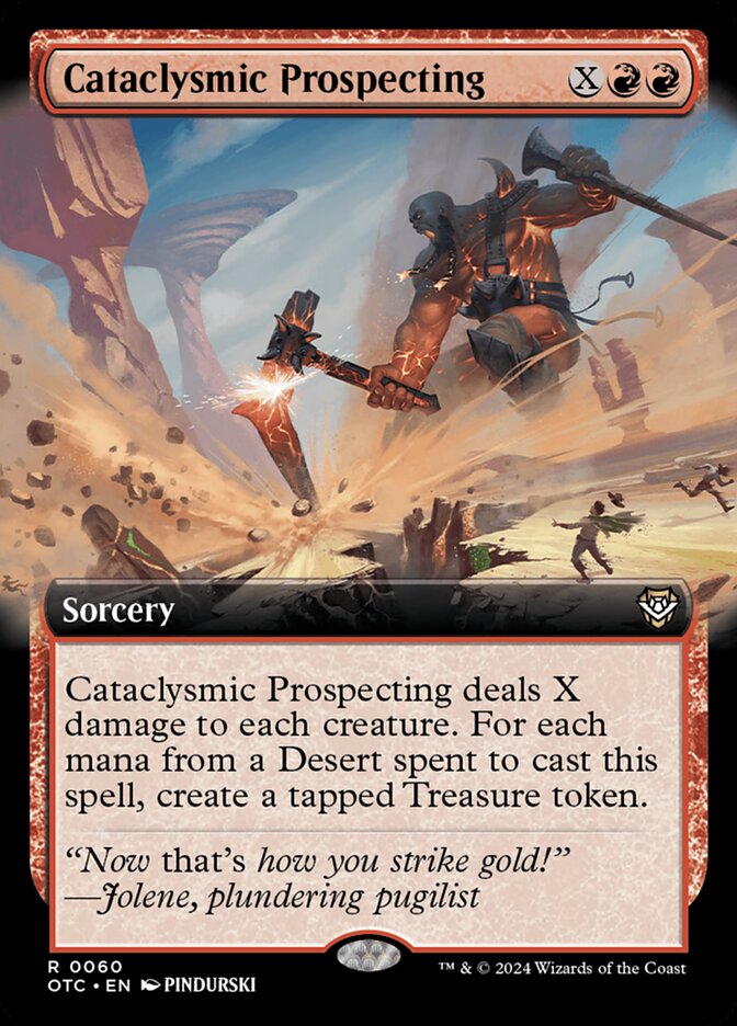 Cataclysmic Prospecting, Outlaws of thunder junction commander Card Art