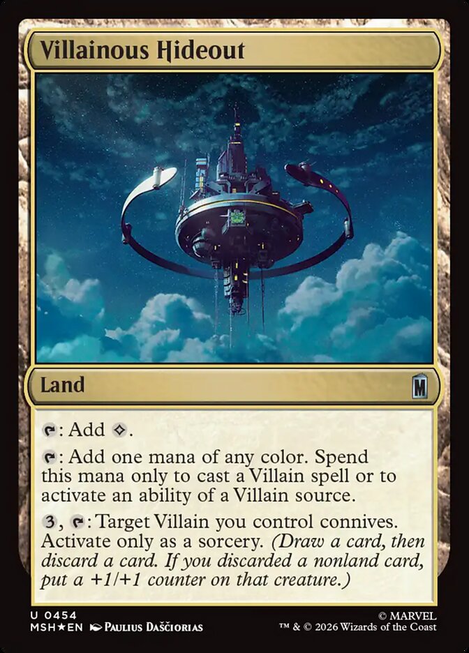 Villainous Hideout, Marvel Super Heroes Card Art