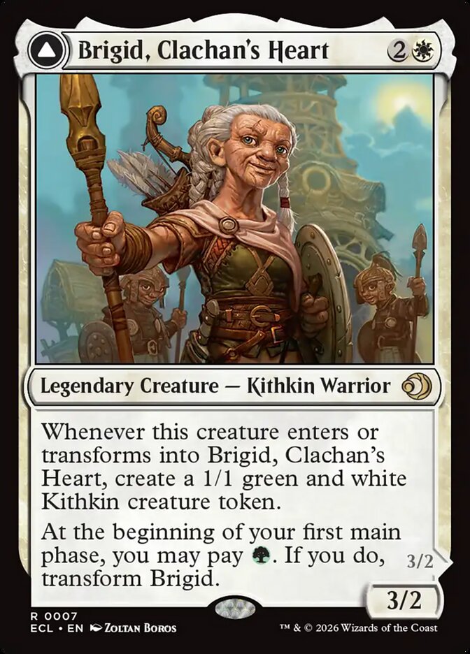 Brigid, Clachan's Heart // Brigid, Doun's Mind, Lorwyn Eclipsed Card Art