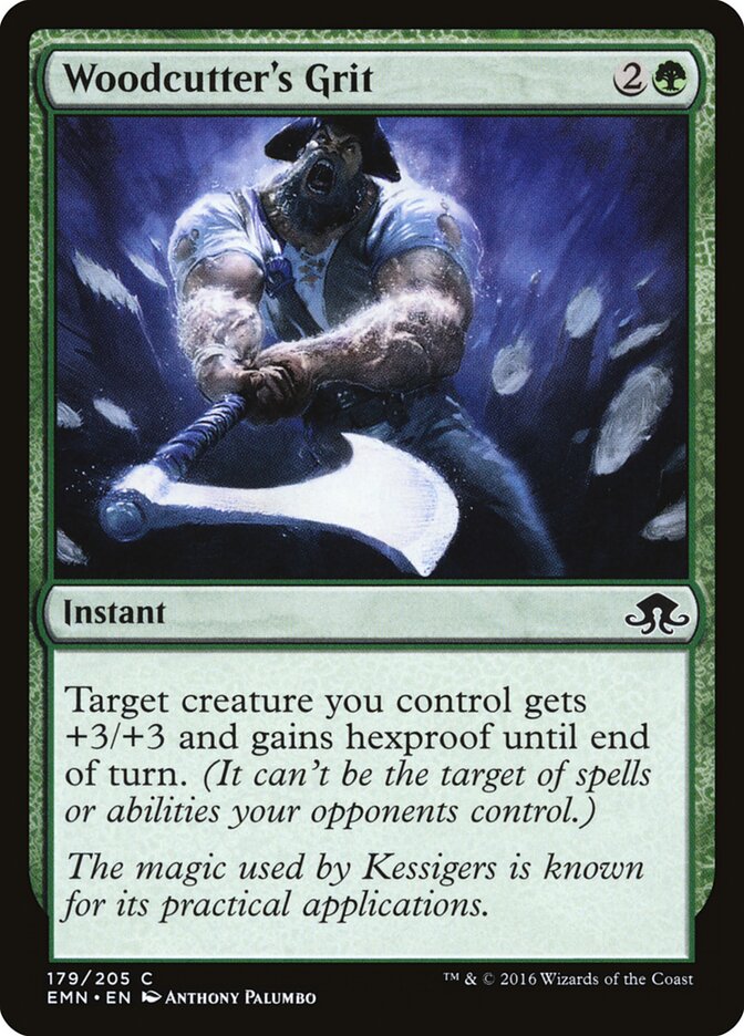 Woodcutter's Grit, Eldritch Moon Card Art