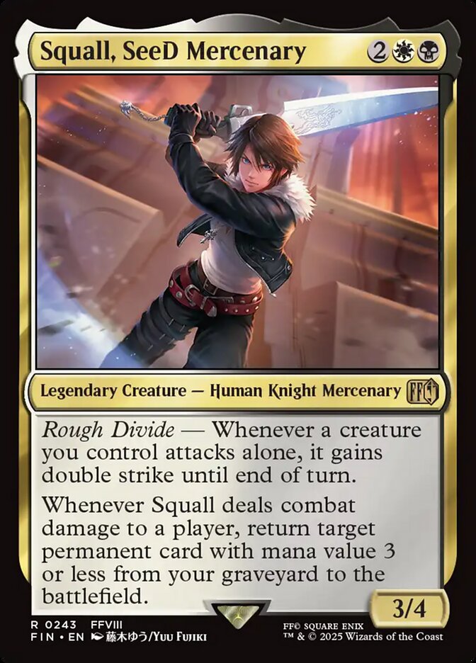 Squall, SeeD Mercenary, Final fantasy Card Art