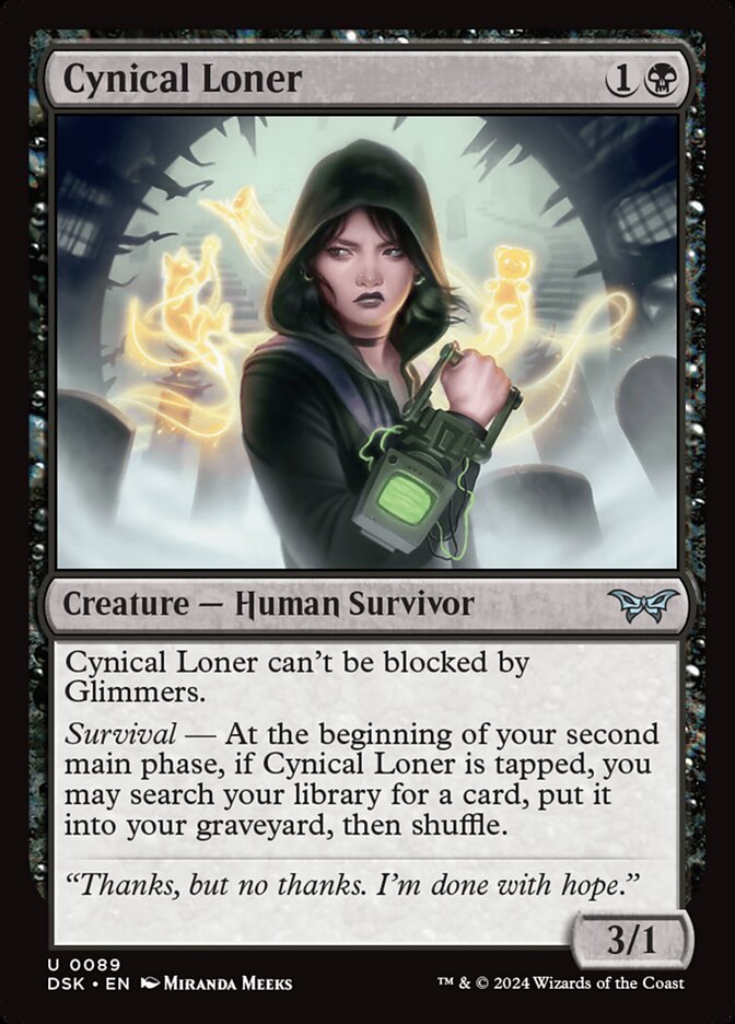 Cynical Loner, Duskmourn: house of horror Card Art