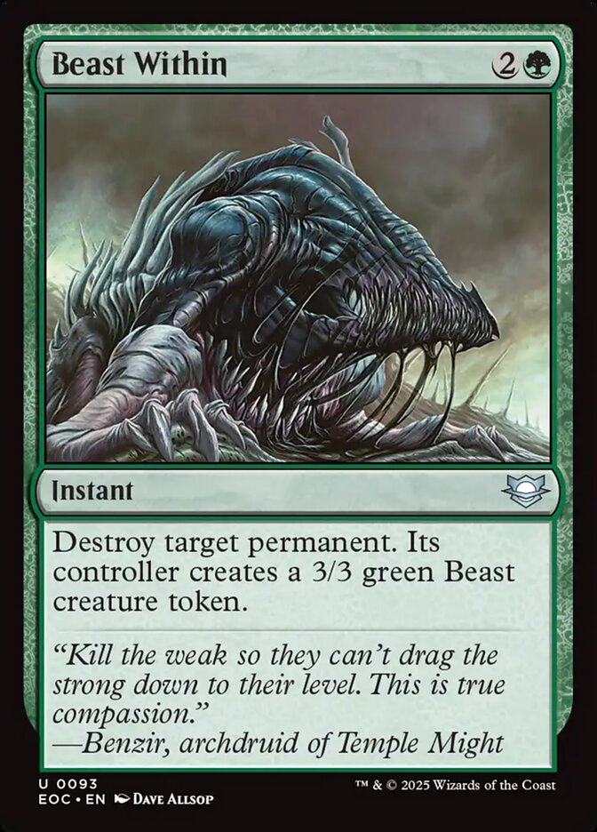 Beast Within, Edge Of Eternities Commander Card Art