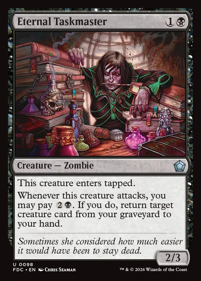 Eternal Taskmaster, Foundations Commander Card Art