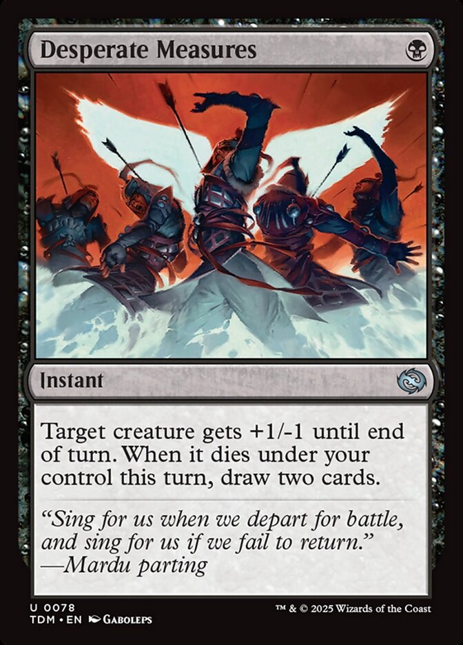 Desperate Measures, Tarkir: dragonstorm Card Art