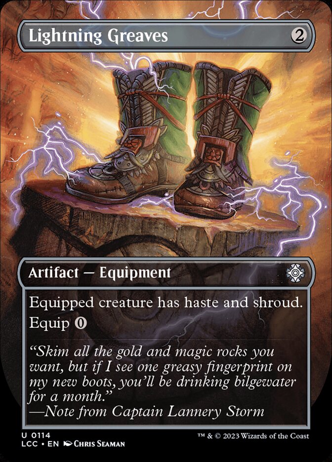 Lightning Greaves, The Lost Caverns Of Ixalan Commander Card Art