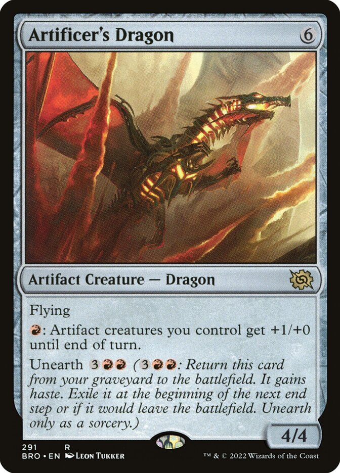 Artificer's Dragon, The Brothers' War Card Art