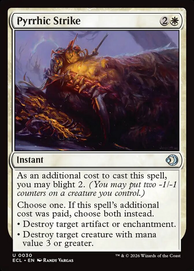 Pyrrhic Strike, Lorwyn Eclipsed Card Art