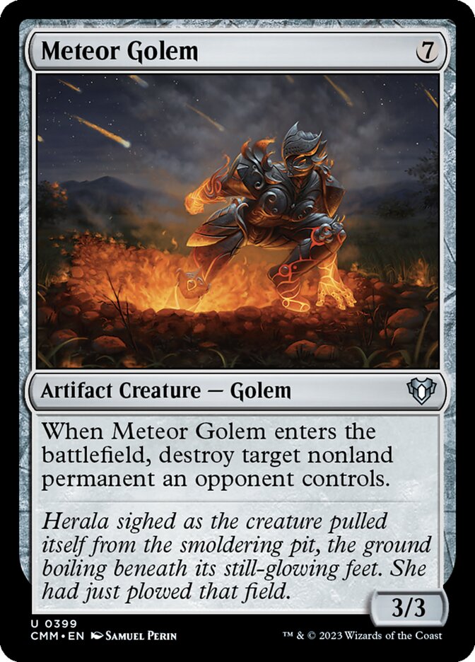 Meteor Golem, Commander Masters Card Art