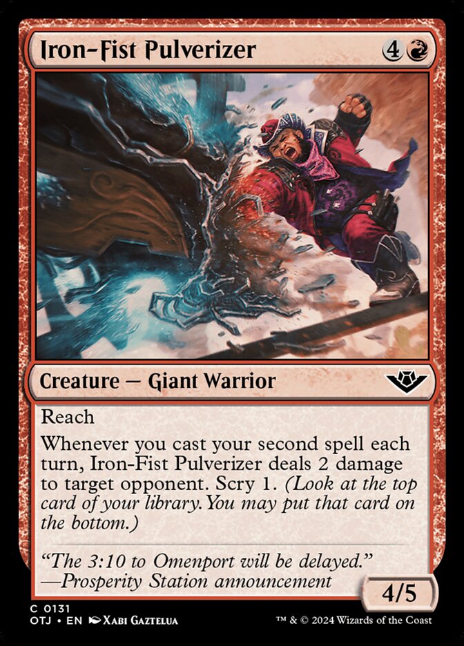 Iron-Fist Pulverizer, Outlaws of thunder junction Card Art