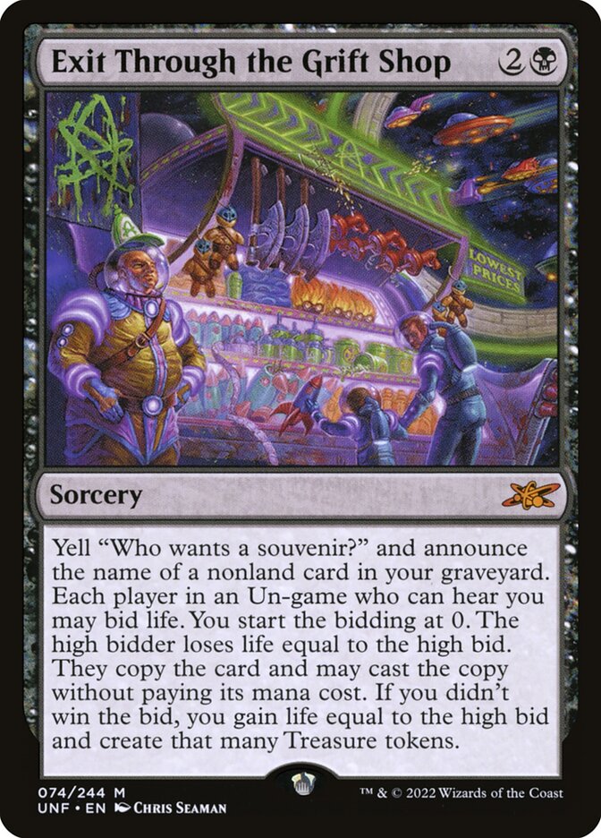 Exit Through the Grift Shop, Unfinity Card Art