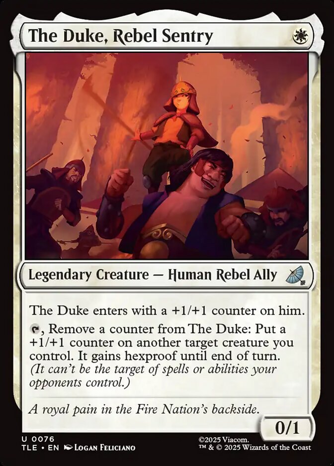 The Duke, Rebel Sentry, Avatar: The Last Airbender Eternal Card Art