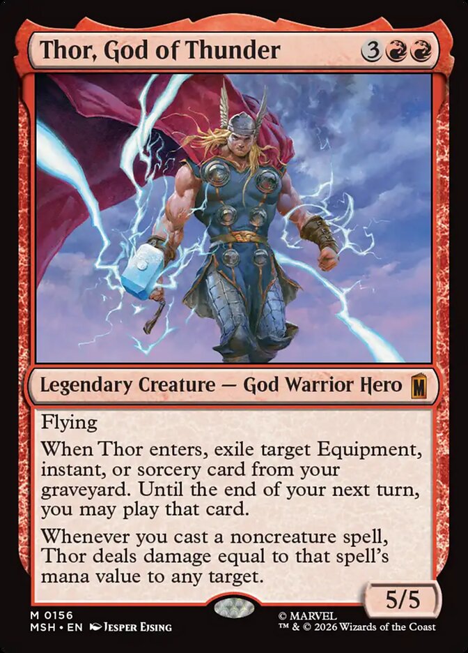 Thor, God of Thunder, Marvel Super Heroes Card Art