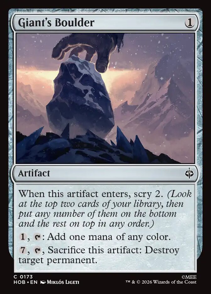 Giant's Boulder, The Hobbit Card Art