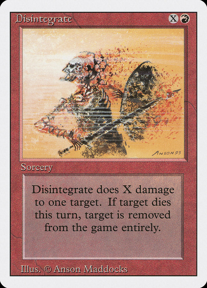 Disintegrate, Revised edition Card Art