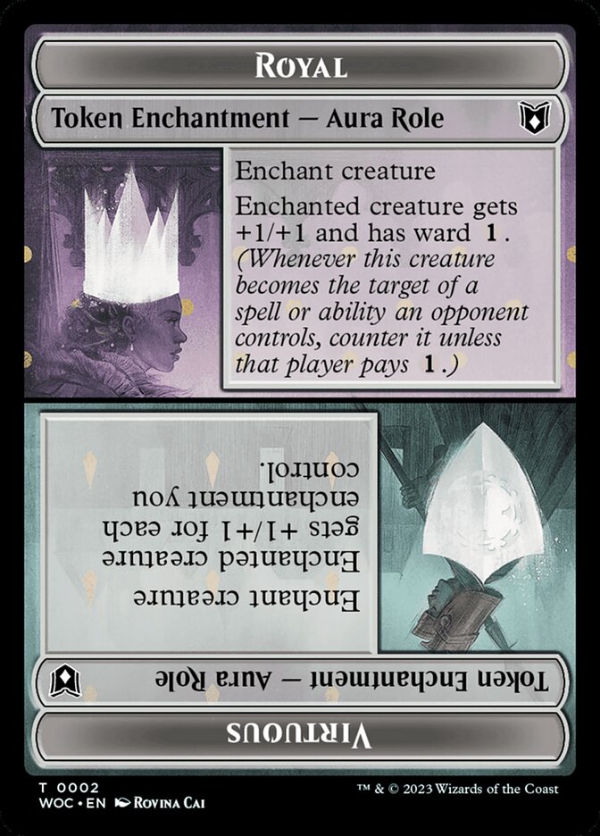 Royal // Virtuous, Wilds Of Eldraine Commander Tokens Card Art