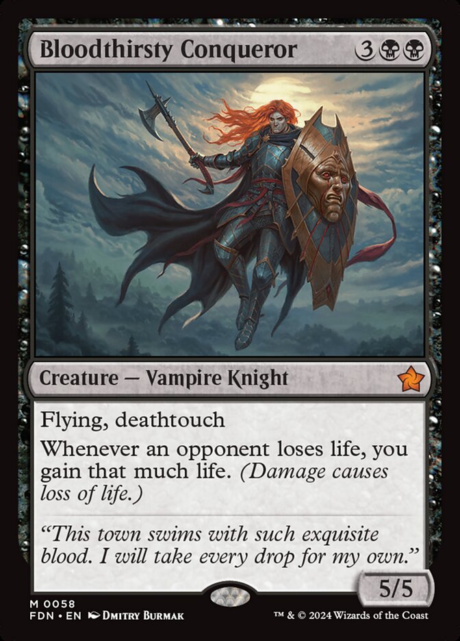 Bloodthirsty Conqueror, Foundations Card Art
