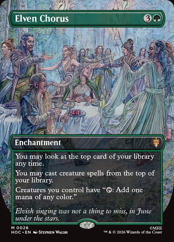 Elven Chorus, The Hobbit Eternal Card Art