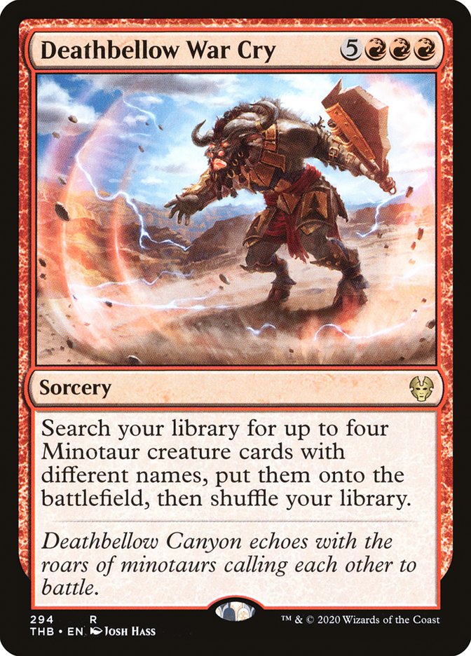 Deathbellow War Cry, Theros beyond death Card Art