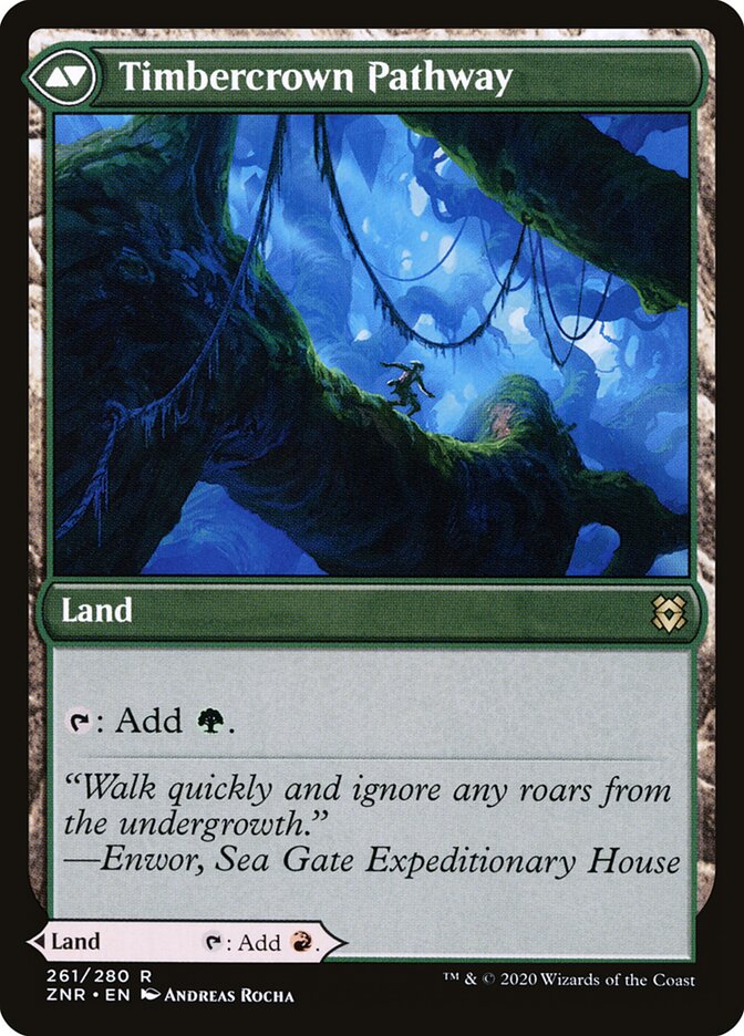 Cragcrown Pathway // Timbercrown Pathway, The List Card Art