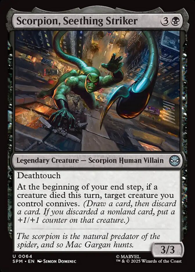 Scorpion, Seething Striker, Marvel'S Spider-Man Card Art