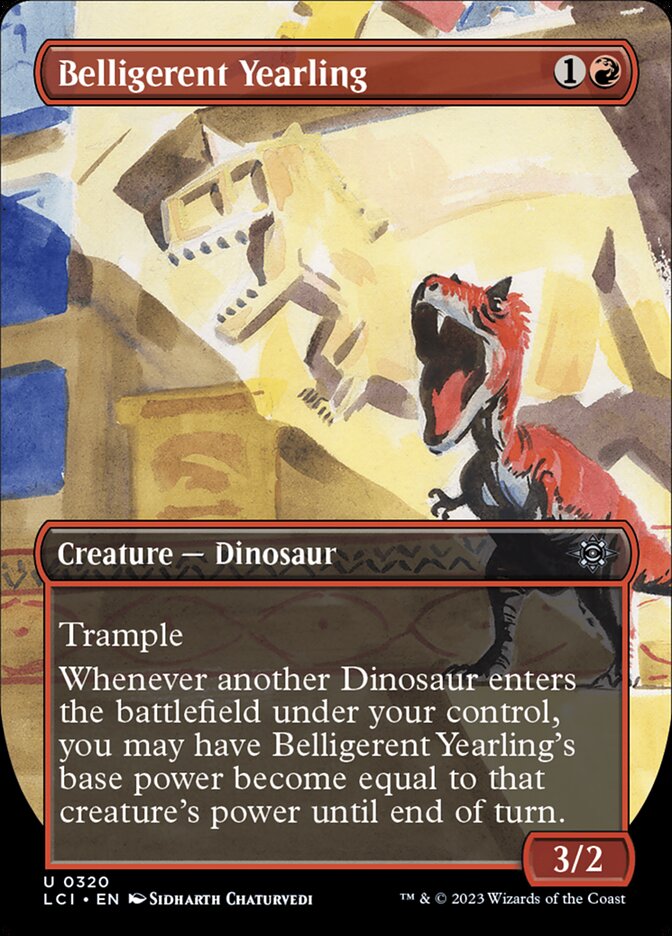 Belligerent Yearling, The lost caverns of ixalan Card Art