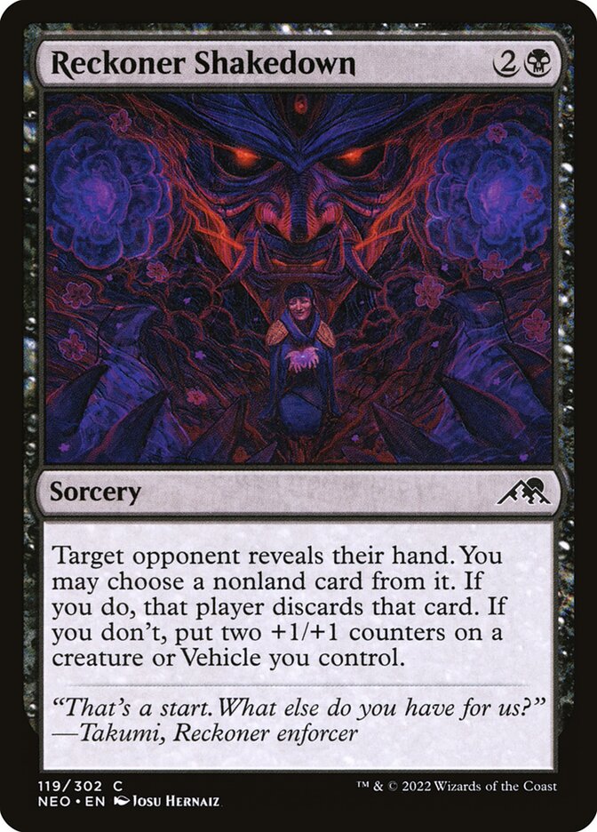 Reckoner Shakedown, Kamigawa: neon dynasty Card Art