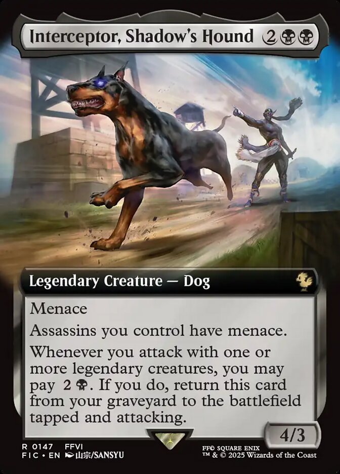 Interceptor, Shadow's Hound, Final fantasy commander Card Art