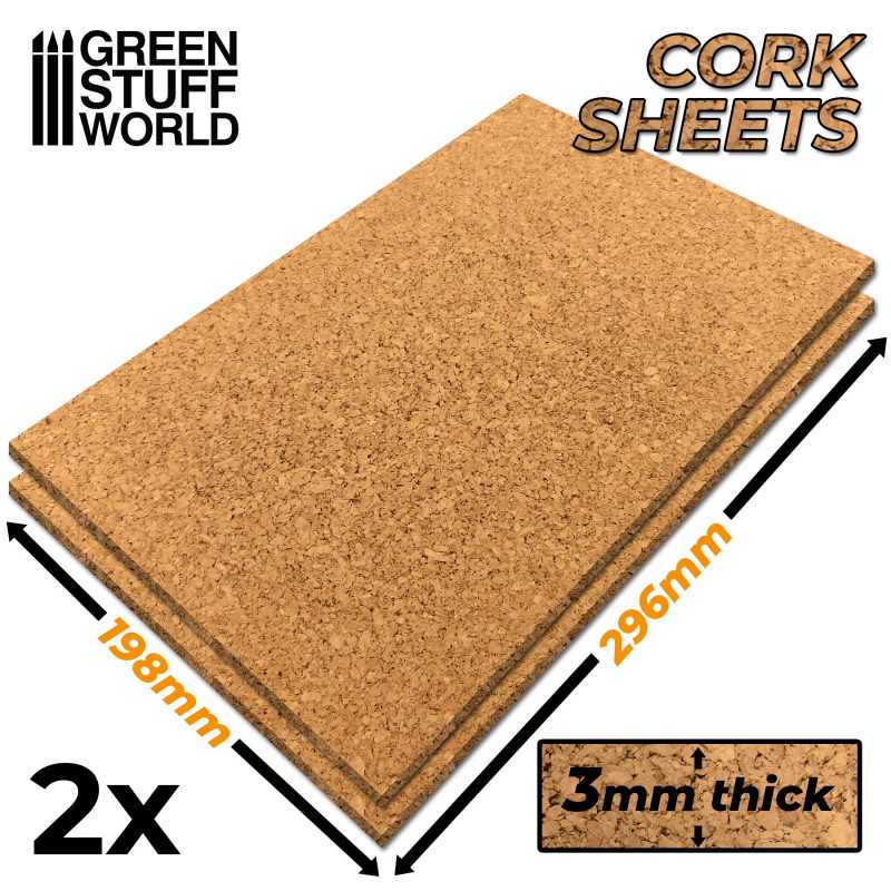 Green Stuff World - Cork Sheet 3mm x2