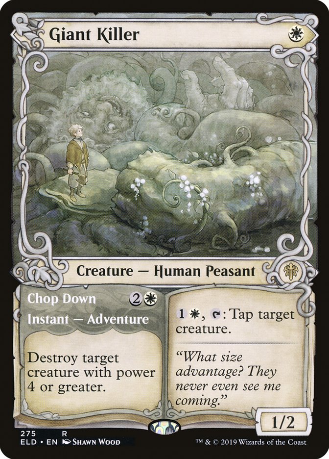 Giant Killer // Chop Down, Throne of eldraine Card Art
