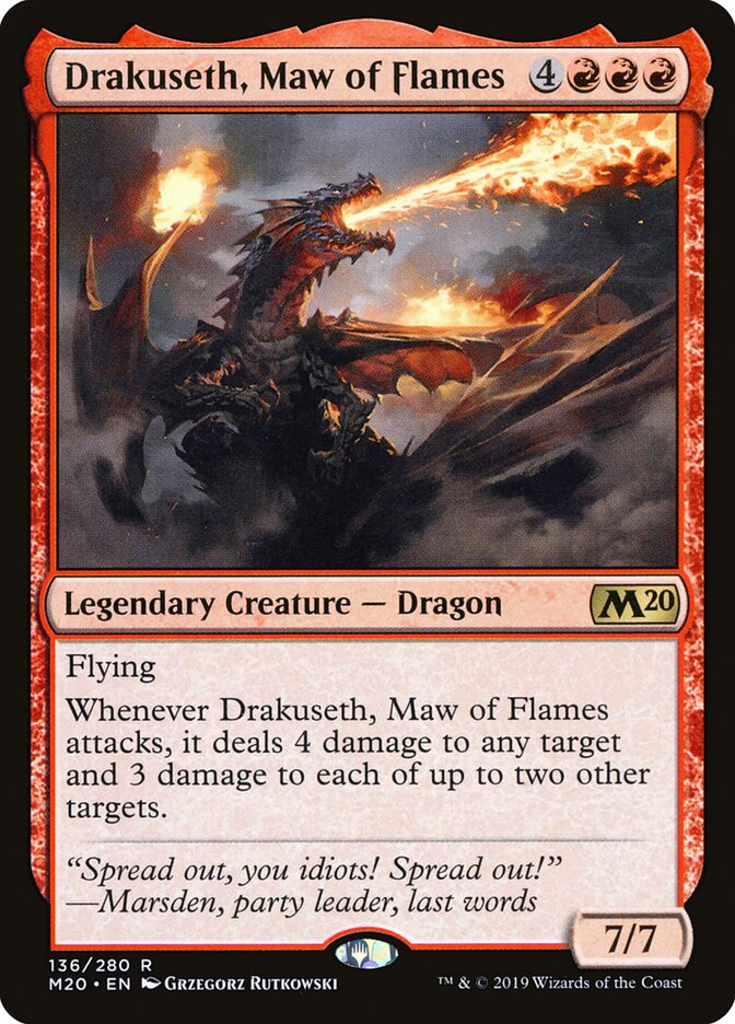 Drakuseth, Maw of Flames, Core Set 2020 Card Art