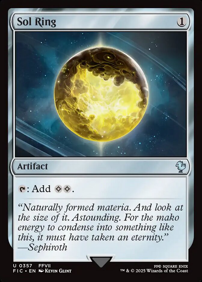Sol Ring, Final fantasy commander Card Art